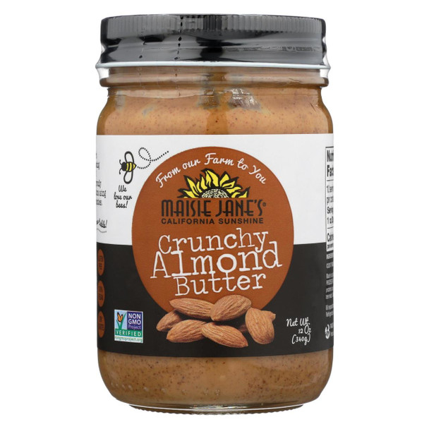 Maisie Jane's Almond Butter Crunchy - Case of 12 - 12 oz.