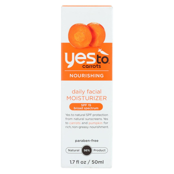 Yes to Carrots Moisturizer - Daily Facial - Nourishing - SPF 15 - 1.7 oz