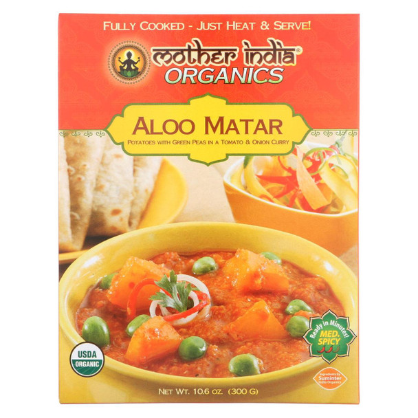 Mother India Organic Aloo Matar - 10.6 oz - Case of 6