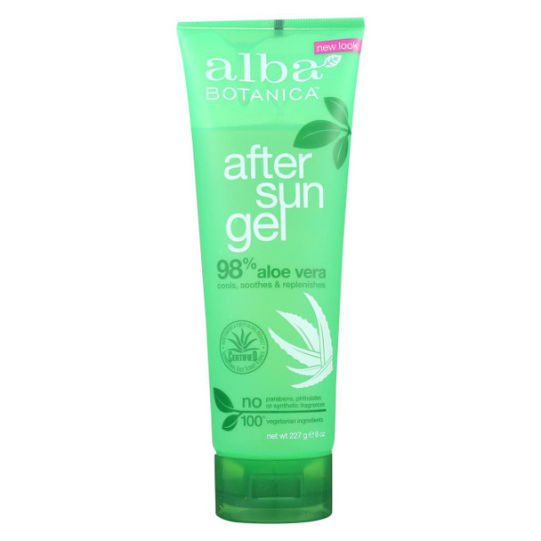 Alba Botanica - After Sun Gel - 98% Aloe - 8 oz