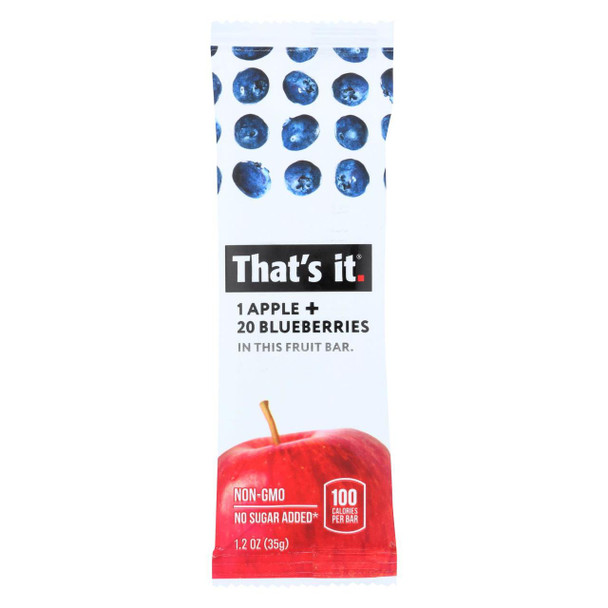 That's It Fruit Bar - Apple and Blueberry - Case of 12 - 1.2 oz