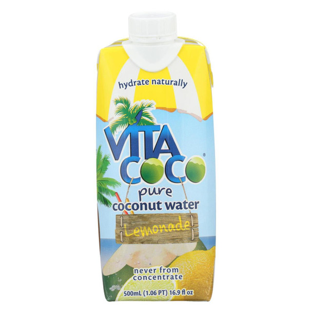 Vita Coco Coconut Water - Lemonade - Case of 12 - 16.9 Fl oz.