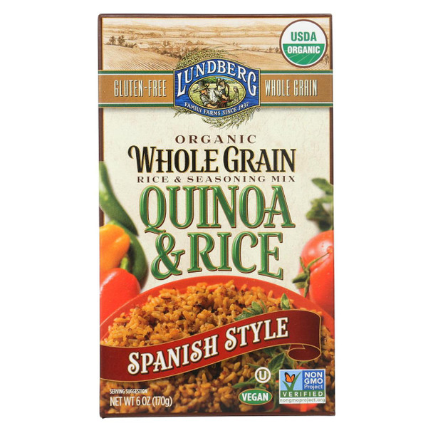 Lundberg Family Farms Organic Quinoa and Rice Spanish Style - Case of 6 - 6 oz.