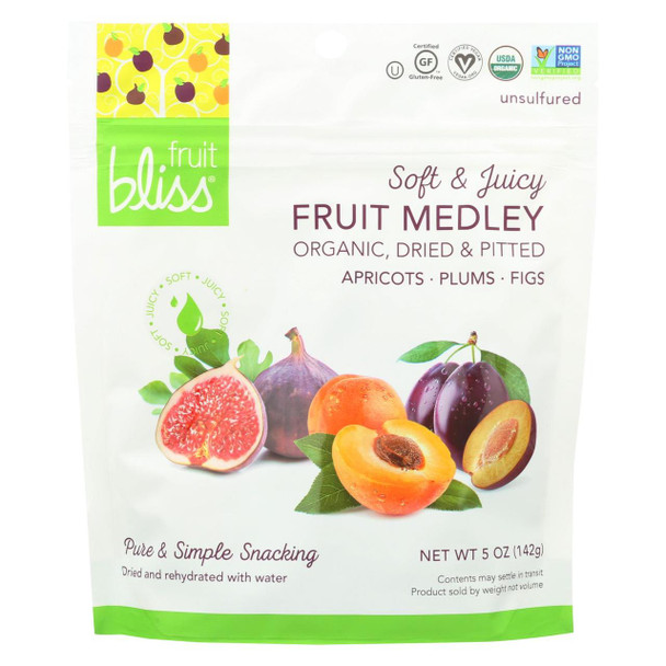 Fruit Bliss - Organic Fruit Medley - Fruit Medley - Case of 6 - 5 oz.
