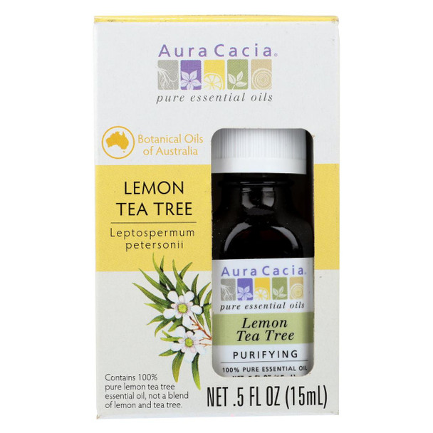 Aura Cacia - Essential Oil - Pure - Lemon Tea Tree - .5 fl oz