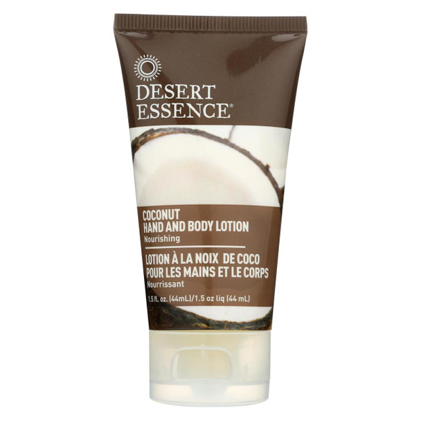 Desert Essence - Hand and Body Lotion - Coconut - Travel Sz - 1.5 oz - 1 Case