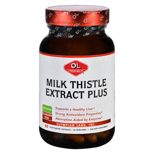 Olympian Labs Milk Thistle Extract - Plus - 60 Vegetarian Capsules