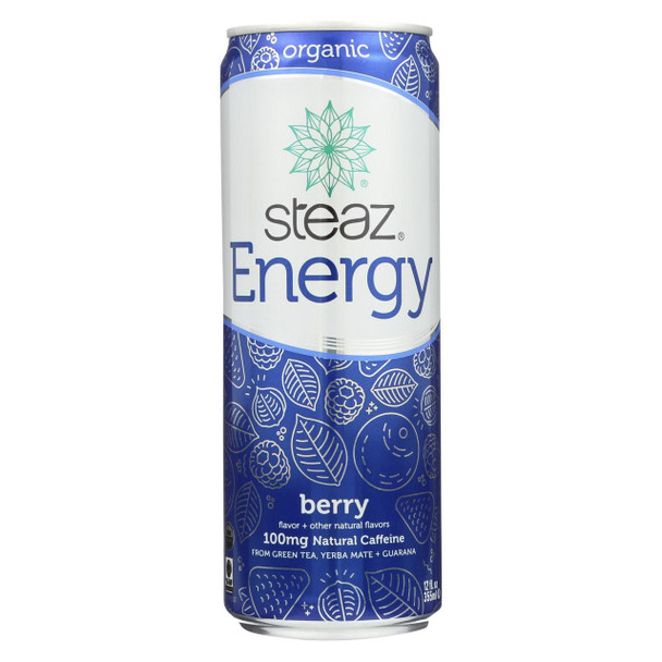 Steaz Energy Drink - Berry - Case of 12 - 12 Fl oz.