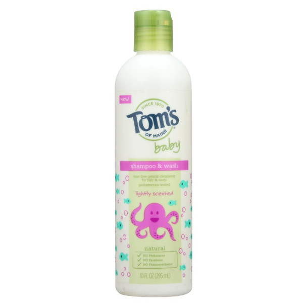 Toms of Maine Shampoo and Body Wash - Baby - Light Scent - 10 oz