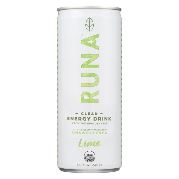 Runa Clean Energy Drink - Original - Case of 24 - 8.4 Fl oz.