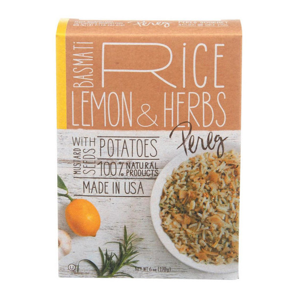 Pereg Basmati - Rice - Lemon Herb - Box - Case of 6 - 6 oz