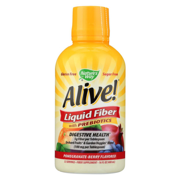 Nature's Way - Alive! Liquid Fiber with Probiotics - Pomegranate Berry - 16 fl oz.