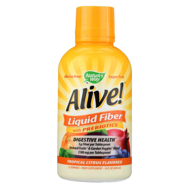 Nature's Way - Alive! Liquid Fiber with Probiotics - Tropical Citrus - 16 fl oz.