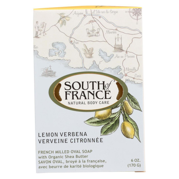 South of France Bar Soap - Lemon Verbena - Full Size - 6 oz