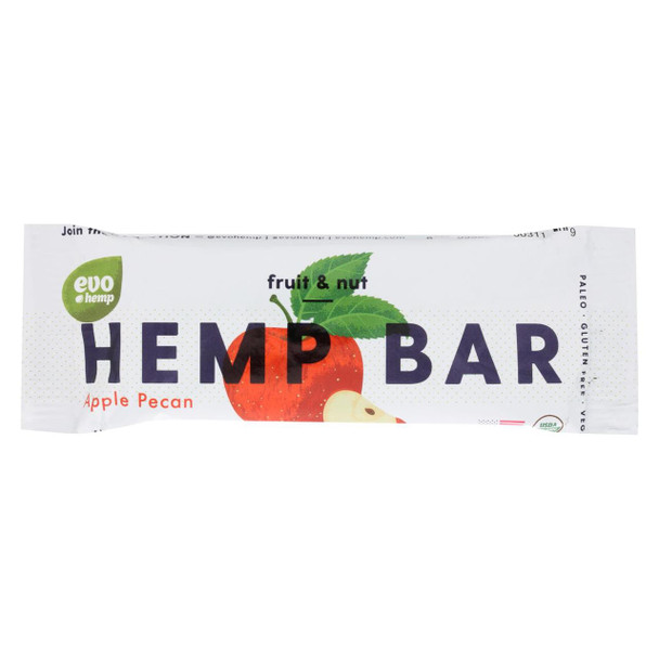 Evo Hemp Cold Pressed Omega Bar - Apple Pecan - Case of 12 - 1.7 oz.