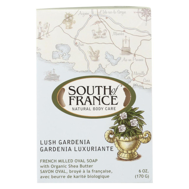 South Of France Bar Soap - Lush Gardenia - 6 oz - 1 each