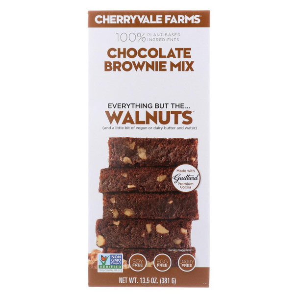 Cherryvale Farms - Brownie Mix - with Walnuts - Case of 6 - 13.5 oz