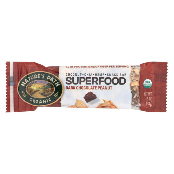 Nature's Path Bar - Q'Ia - Dark Chocolate Peanut - Case of 12 - 1.3 oz