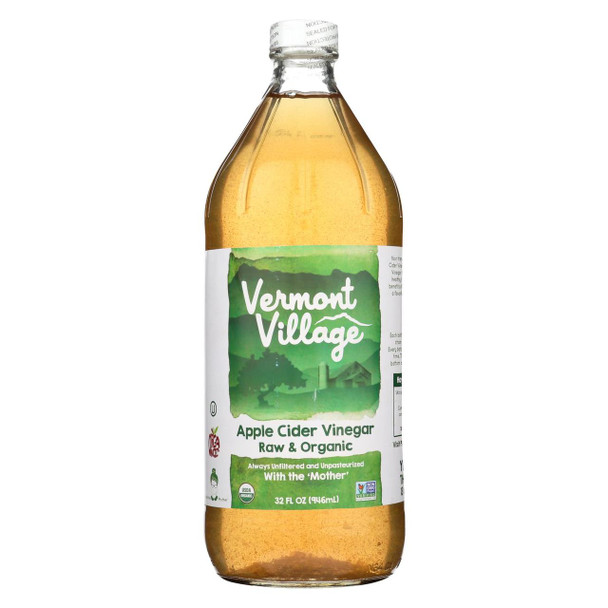 Vermont Village Organic Apple Cider Vinegar - Case of 6 - 32 Fl oz.