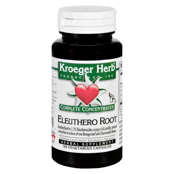 Kroeger Herb Complete Concentrate - Eleuthero Root - 90 Vegetarian Capsules