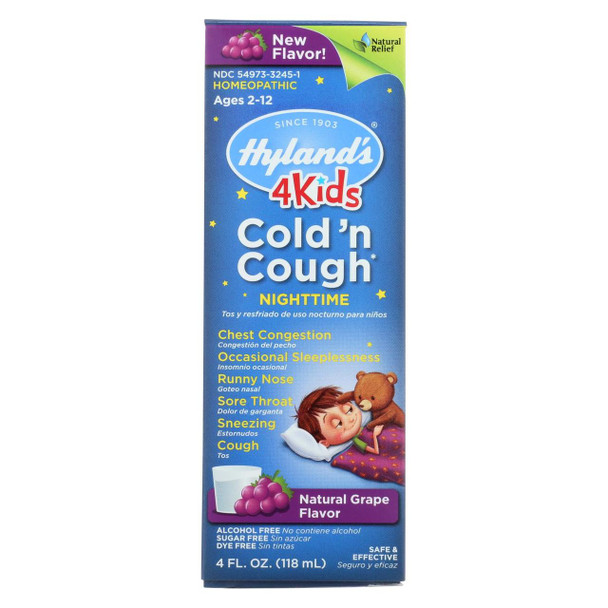 Hylands Homeopathic Cold n Cough - 4 Kids - Nighttime - 4 oz