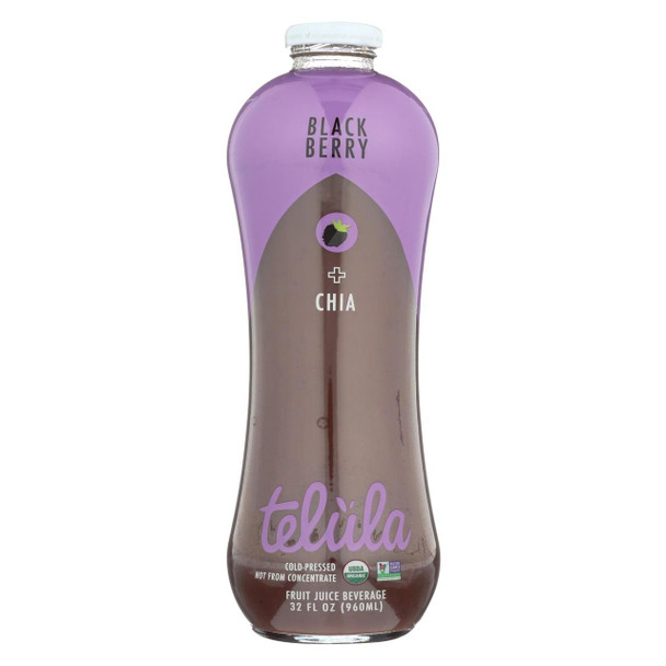 Telula Beverages Organic Juice - Black Berry and Chai - Case of 6 - 32 Fl oz.