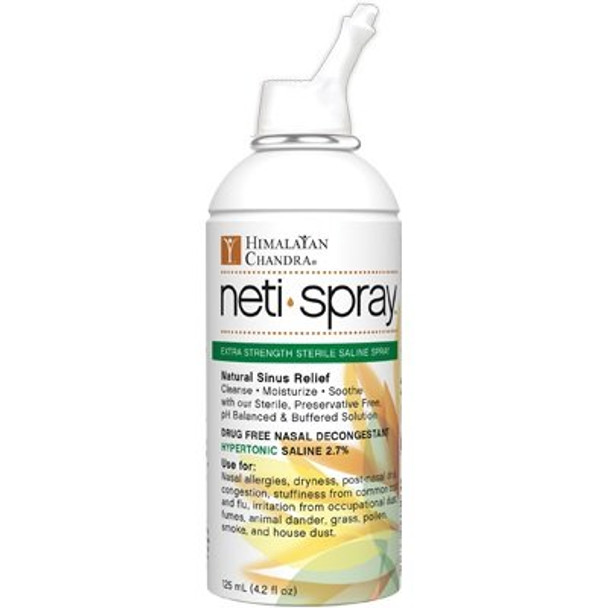 Himalayan Chandra Neti Spray - Sterile Saline - Extra Strength - 4.2 oz