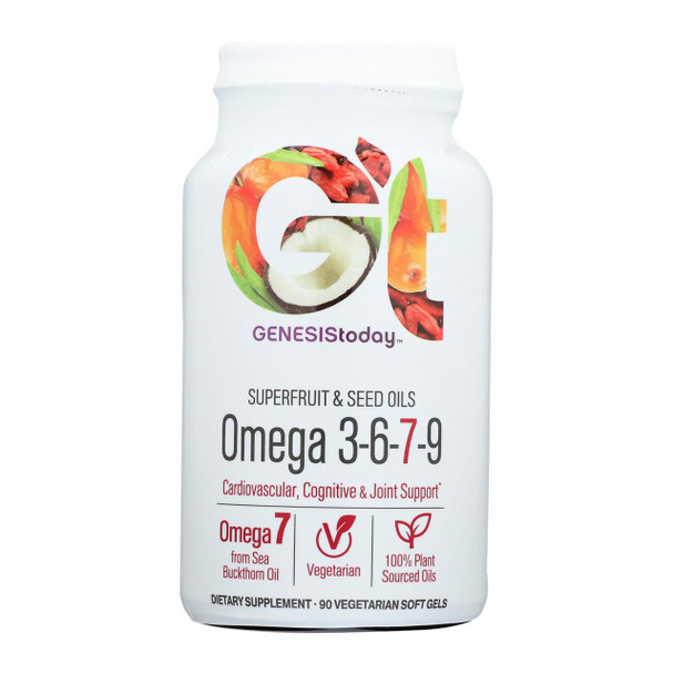Genesis Today Omega 3 - 6 - 7 - 9 Super fruit and Seed Oils - 90 Soft Gels