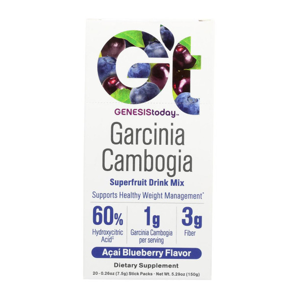 Genesis Today Cambogia Drink Mix - A?a? Blueberry - 0.26 oz.