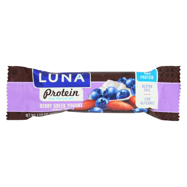 Luna Protein Bar - Berry Greek Yogurt - 1.59 oz - Case of 12