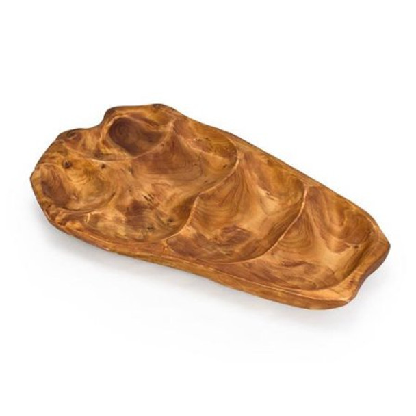 Bambeco Root Wood Appetizer Plates - Case of 6 - 2 Count