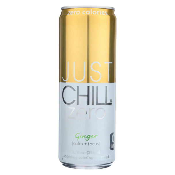 Just Chill Drink - Zero Ginger - Case of 12 - 12 Fl oz.