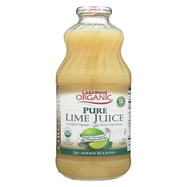 Lakewood Organic Pure Lime - Lime - Case of 12 - 32 Fl oz.