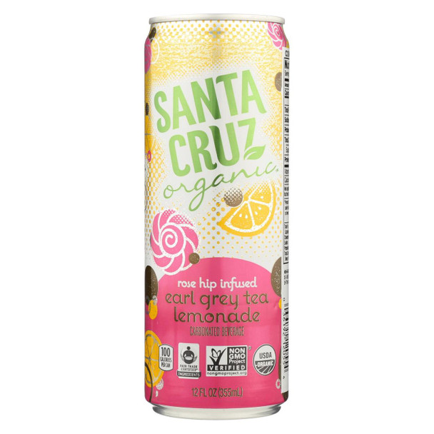Santa Cruz Organic Organic Lemonade - Rose Hip Infused Early Grey Tea - Case of 12 - 12 fl oz