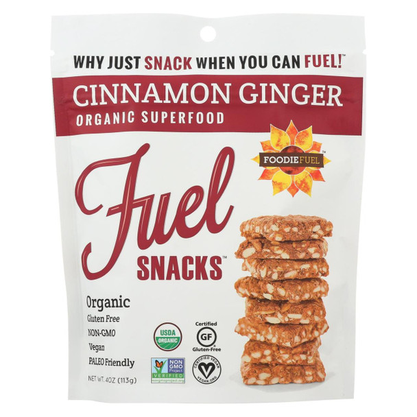 Foodie Fuel Snacks - Cinnamon Ginger - Case of 6 - 4 oz.