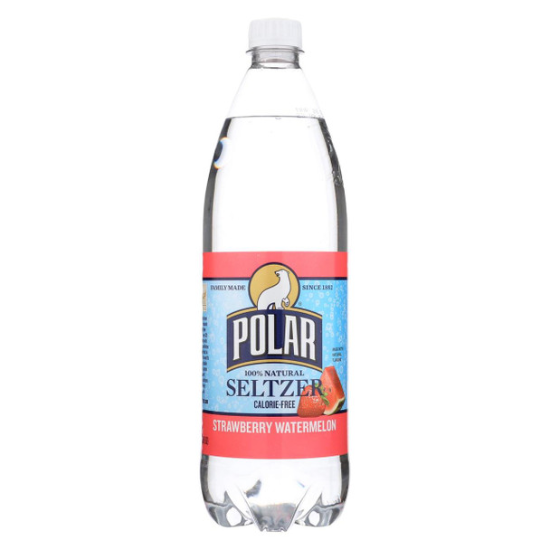 Polar Beverages Drink - Strawberry Watermelon - Case of 12 - 33.8 fl oz