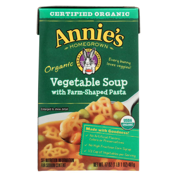 Annie's Homegrown Soup - Vegetable - Case of 8 - 17 oz.