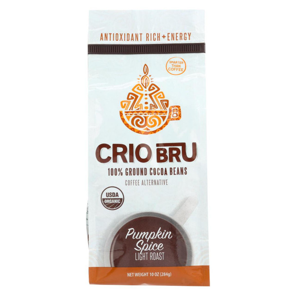 Crio Bru Ground Cocoa - Pumpkin Spice Lightroast - Case of 6 - 10 oz