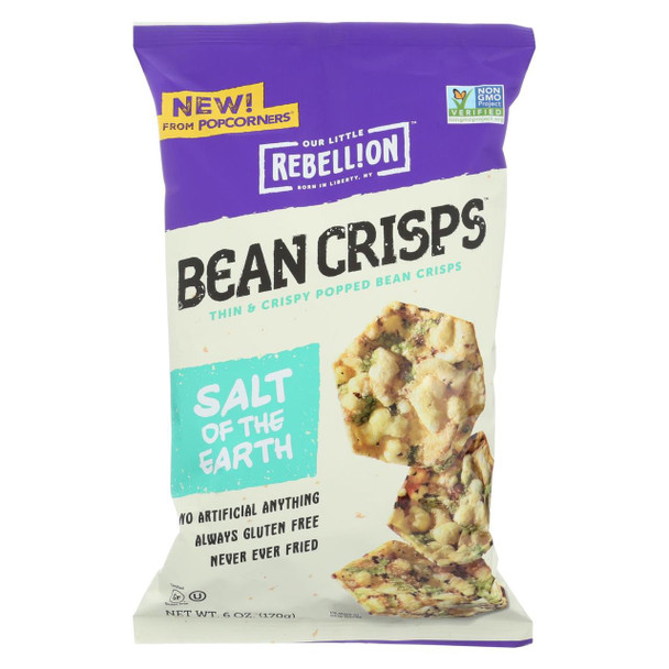 Popcorners Pop Bean Crisp - Sea Salt - Case of 12 - 6 oz