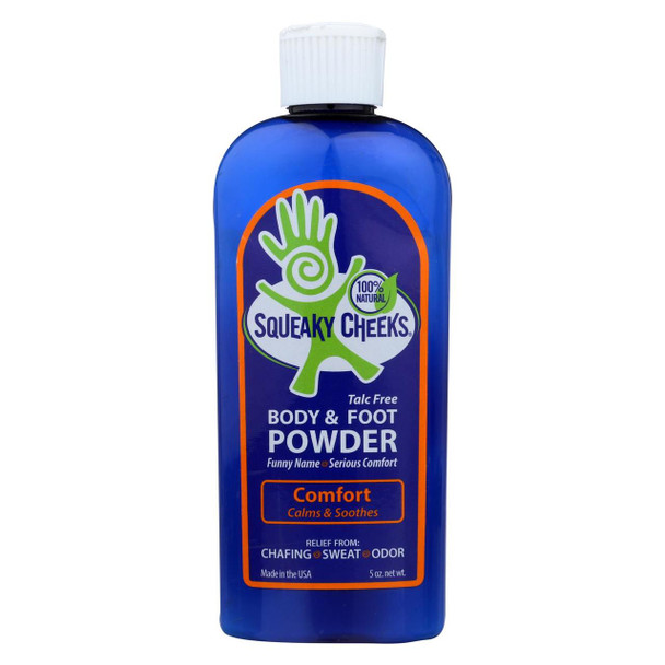 Squeaky Cheeks Body and Foot Powder - Comfort - Case of 6 - 5 oz.