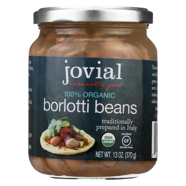 Jovial - 100 Percent Organic Borlotti Beans - Case of 6 - 13 oz