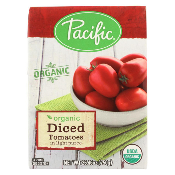 Pacific Natural Foods Tomates - Organic - Diced - Case of 12 - 26.46 oz