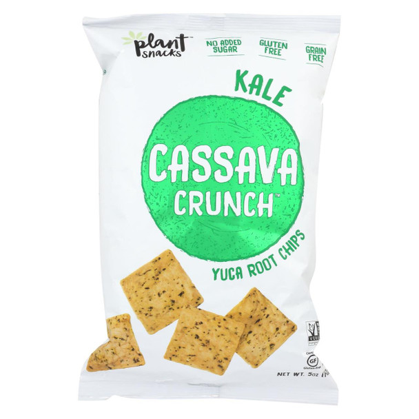 Cassava Crunch Root Vegetable Chips - Kale - Case of 12 - 5 oz.