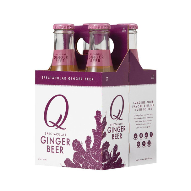 Q Drinks - Soda Ginger Beer Glass - CS of 6-4/6.7 FZ