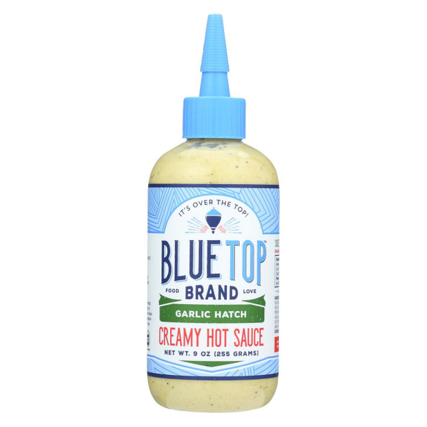 Blue Top - Creamy Hot Sauce - Garlic Hatch - Case of 6 - 9 oz.