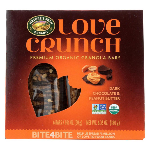 Nature's Path Granola Bar - Organic - Chocolate Peanut Butter - Case of 12 - 6/1.06oz