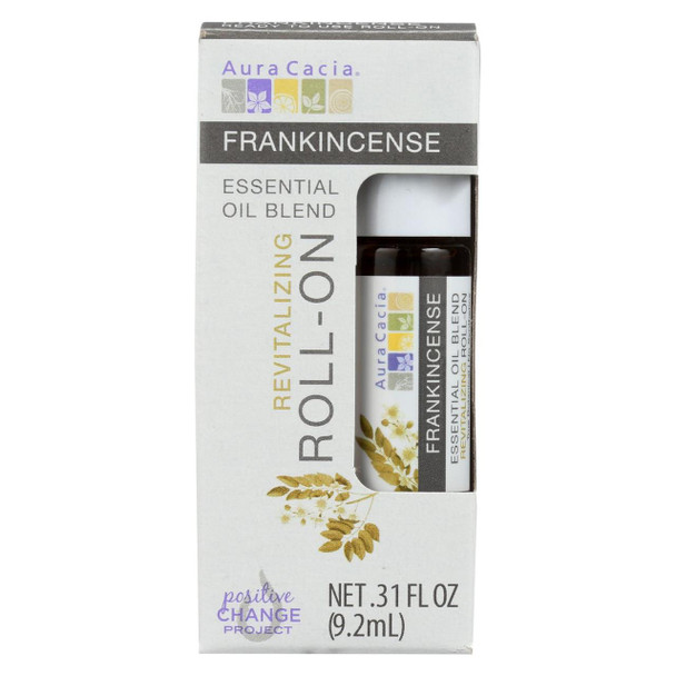 Aura Cacia - Roll On Essential Oil - Frankincense - Case of 4 - .31 fl oz