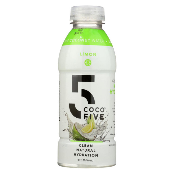 Coco5 Coconut Water - Limon - Case of 12 - 16.9 fl oz