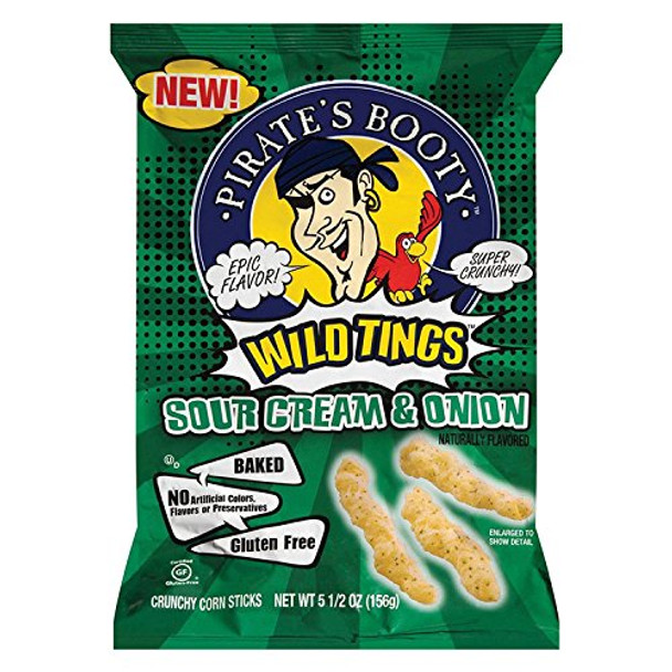 Pirate Brands Tings - Sour Cream and Onion Original - Case of 12 - 5.5 oz