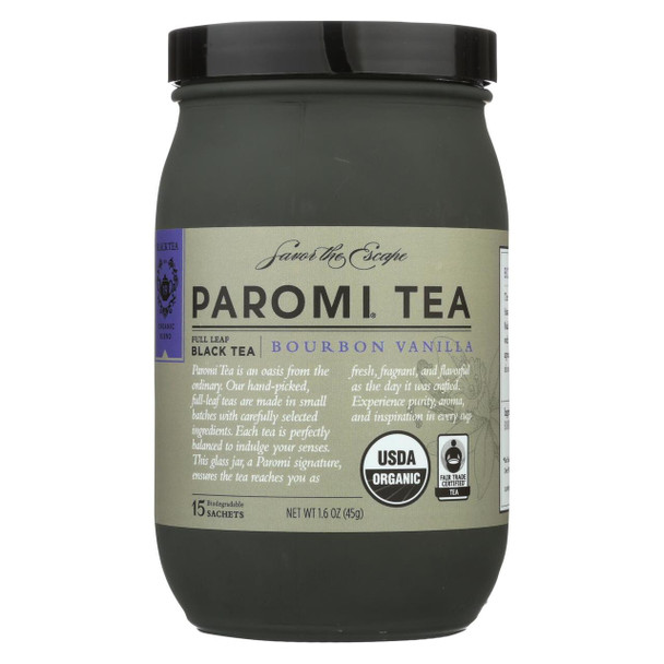 Paromi Tea - Bourbon Vanilla - Case of 6 - 15 count